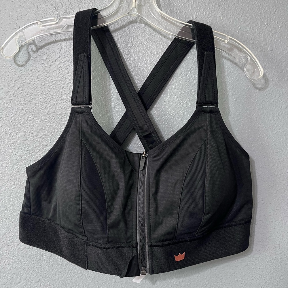 NWOT SHEFIT Sports Bra Women XL/1 Luxe Adjust Stretch Wireless Convertible Black